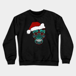 Gothic Christmas - Smiling Sugar Skull Santa Claus 3 Crewneck Sweatshirt